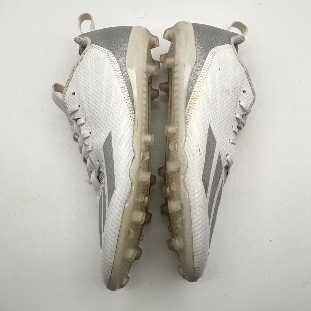 NWT Adidas adizero Spark Mens Size 12 Molded Football Cleats White Silver GY4521 - Picture 5 of 10